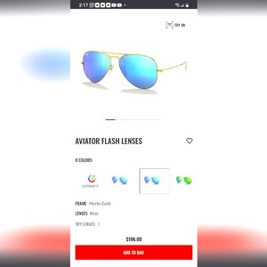 Ray-Ban aviators mirrored sunglasses